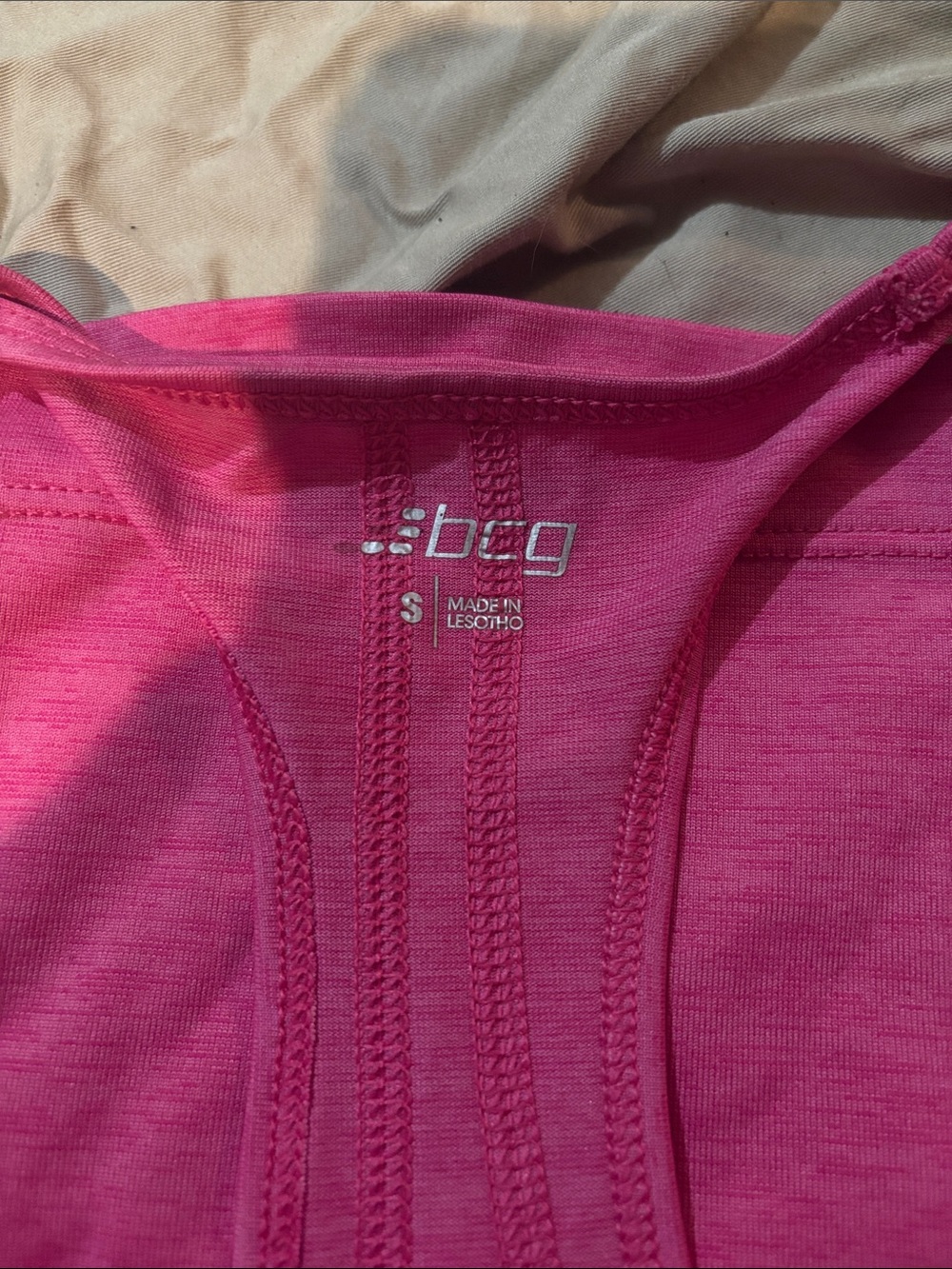 bcg Bright Pink Racerback Performance Tank - Picture 2 of 3